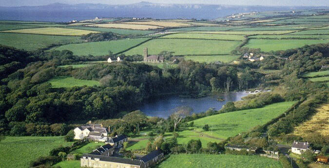 Rosemoor and St. Brides Bay from the air, luxury holiday cottages in pembrokeshire, dog friendly cottages west wales